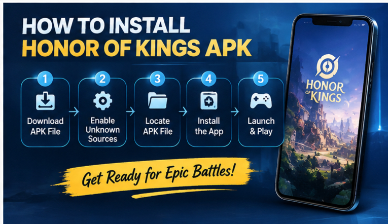 Explore Honor of Kings for Android with detailed heroes, team-based 5v5 gameplay, stunning visuals, competitive matches, and a complete APK installation guide.